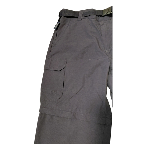 Men's Stylish Dark Grey Convertible Cargo Pants - Picture 5 of 11